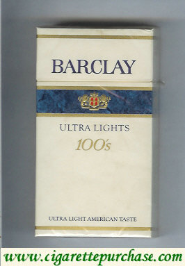 Barclay Ultra Lights 100s cigarerttes